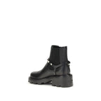 Black Calf Leather Bos Taurus Ankle Boots