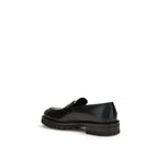 Black Calf Leather Bos Taurus Slip-On Loafers