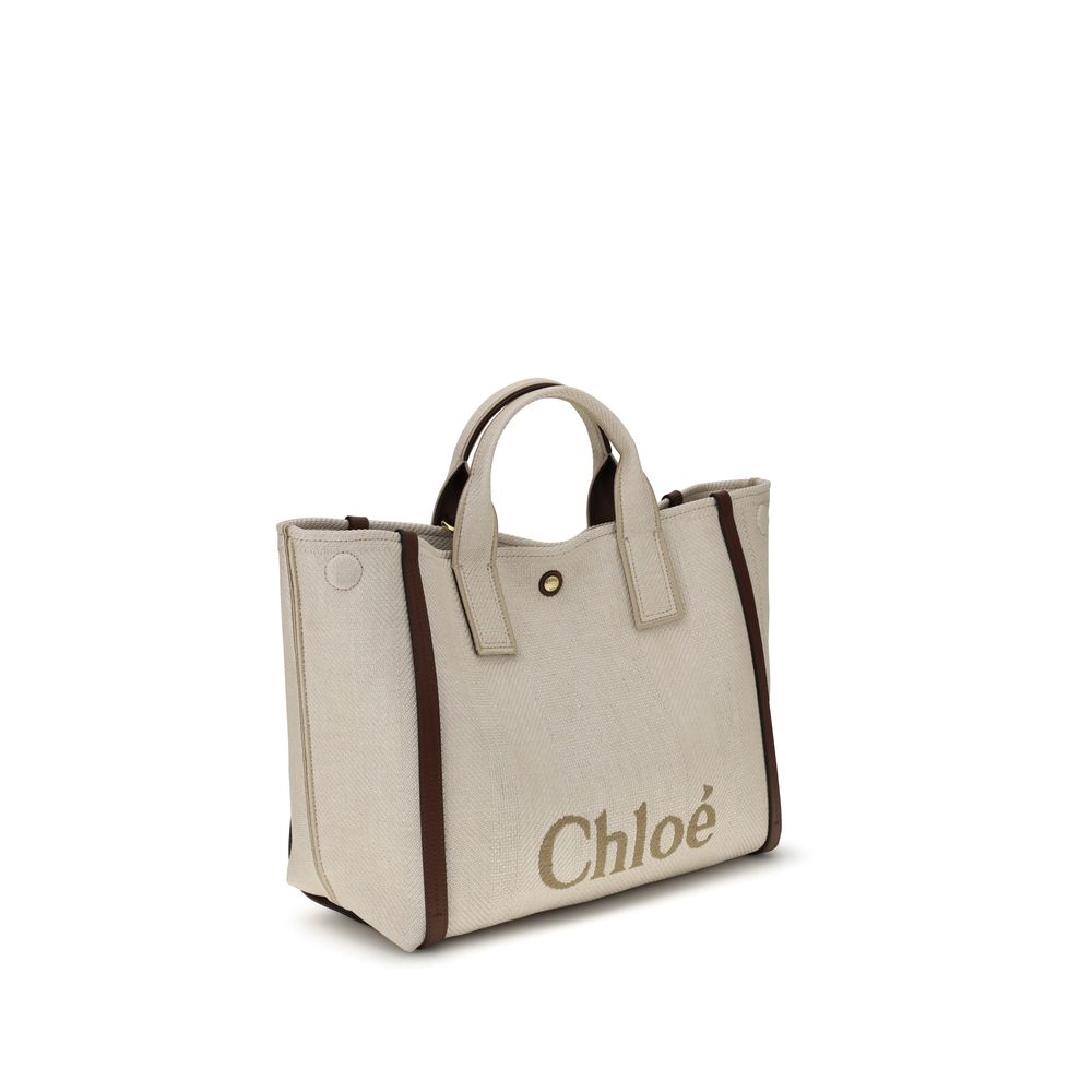 Beige Cotton Shoulder Bag