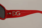 DG4027 Red Crystal Black Lens Shades Sunglasses