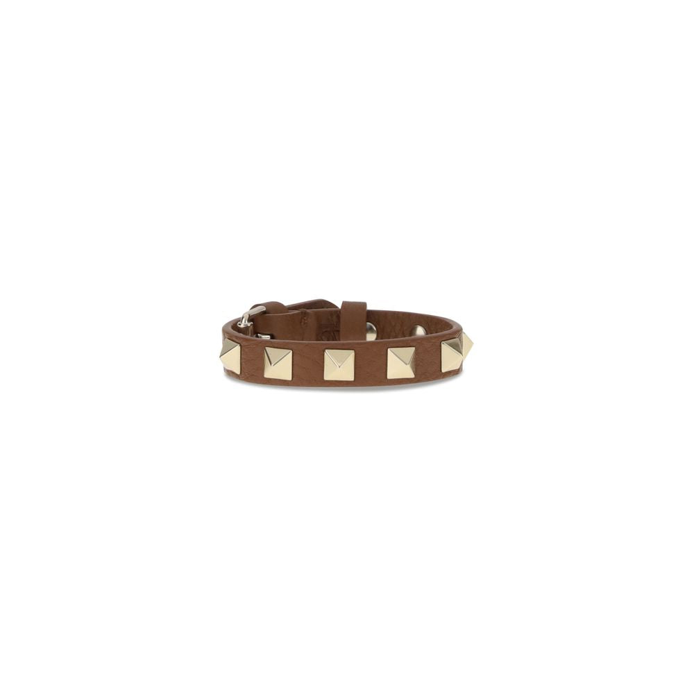 Brown Leather and Metal Bracelet