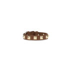Brown Leather and Metal Bracelet