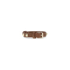 Brown Leather and Metal Bracelet