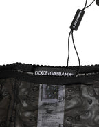 Black Sheer Mesh Lace Polka Dot Logo Underwear