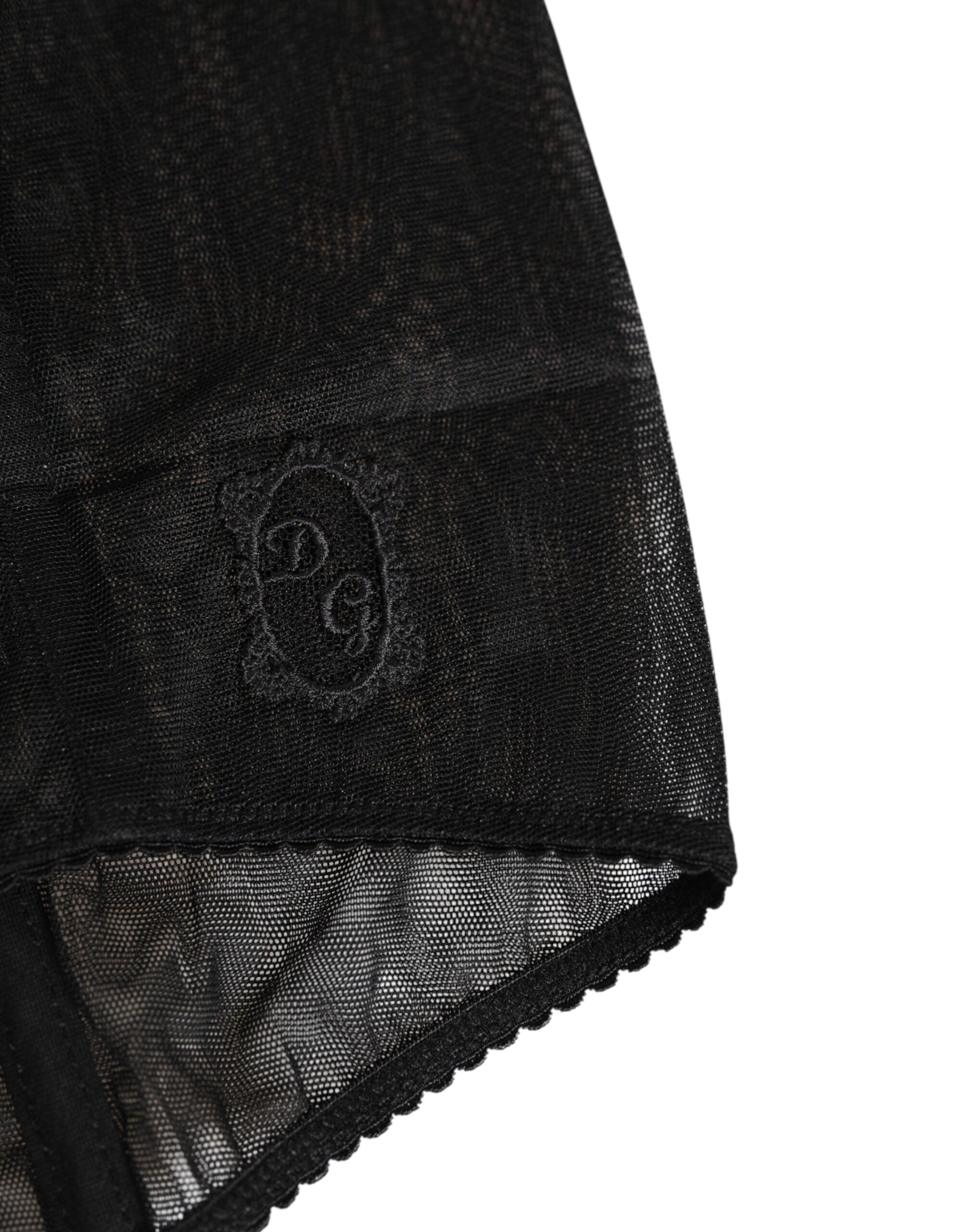 Black High Waist Mesh Sheer Shapewear Underwear