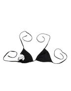 Black Embroidered Triangle Swimwear Underwear