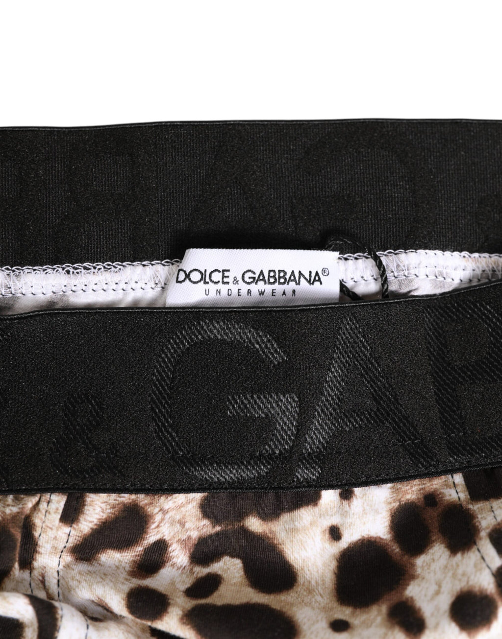 Leopard Print Black Waistband Cotton Underwear