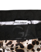 Leopard Print Black Waistband Cotton Underwear