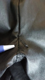 Black Leather Elastic Waist Trouser Pants
