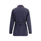 Blue Polyester Coat
