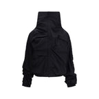 Black Polyamide Full-Length Jacket