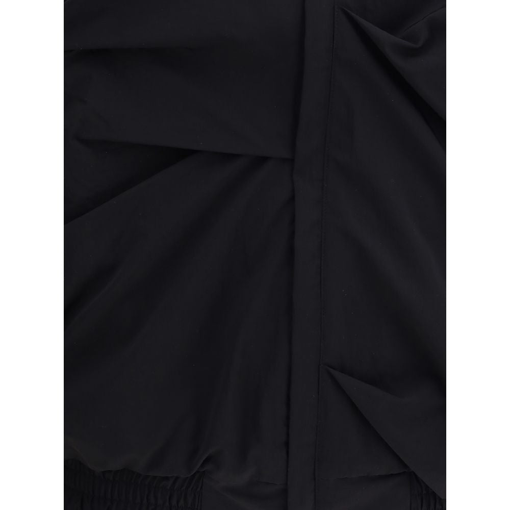Black Polyamide Full-Length Jacket