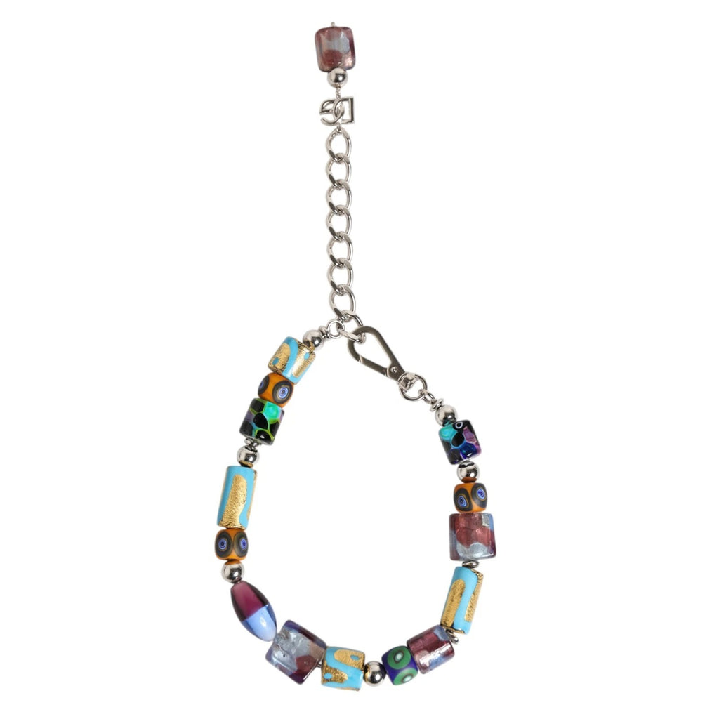 Multicolor Murano Glass Beads Brass Zamak Necklace