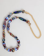 Multicolor Murano Glass Beads Gold Brass Chain Jewelry Necklace