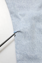 Light Blue Distressed Slim Fit Ripped Denim Jeans