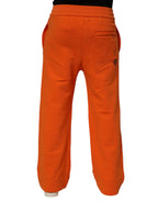Orange Cotton DG VIB3 Logo Drawstring Sweatpants Pants