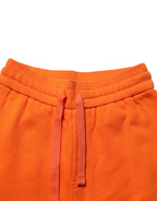 Orange Cotton DG VIB3 Logo Drawstring Sweatpants Pants