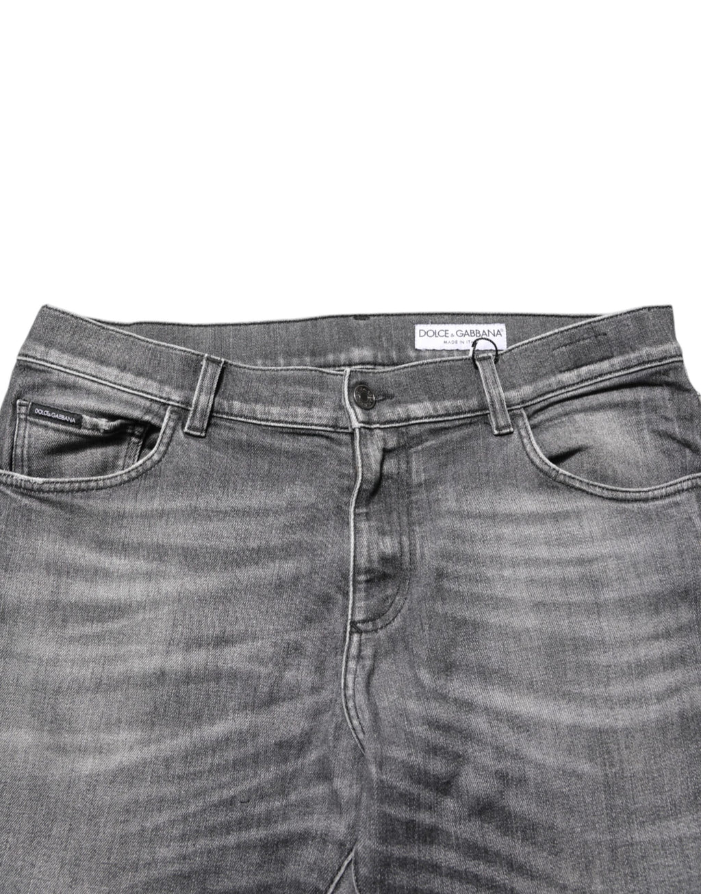 Grey Cotton Denim Slim Fit Distressed Pants Jeans