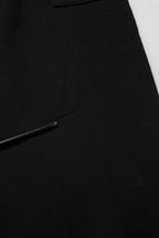 Black Cotton Blend Cargo Joggers Drawstring Pants