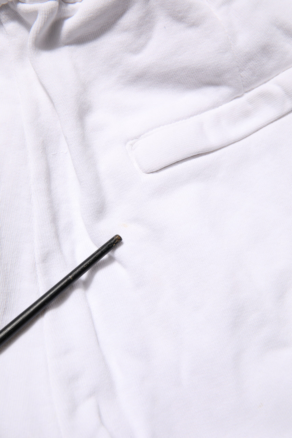 White Cotton Cargo Trousers Logo Patch Pants