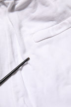 White Cotton Cargo Trousers Logo Patch Pants