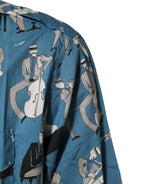 Blue Jazz Printed Cotton Button Front Shirt