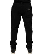 Black Cotton Regular Denim Men Trouser Jeans