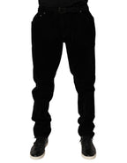 Black Cotton Slim Fit Denim Trouser Jeans