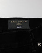 Black Cotton Slim Fit Denim Trouser Jeans