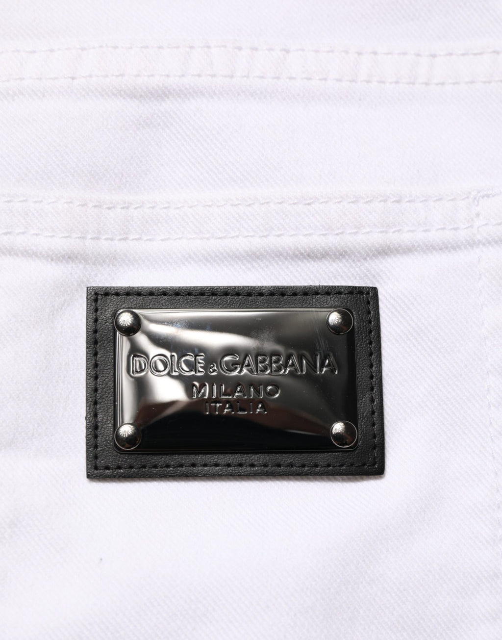 White Ripped Cotton Skinny Men Denim Jeans