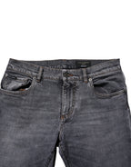 Dark Gray Cotton Stretch Skinny Denim Jeans