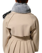 Powder Blue Mink Fur Neck Warmer Scarf