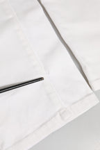 Off White Cotton Stretch Slim Fit Denim Jeans