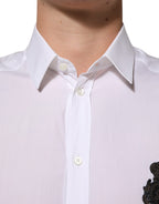 White Cotton GOLD DGPatch Formal Dress Shirt