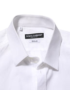 White Cotton GOLD DGPatch Formal Dress Shirt