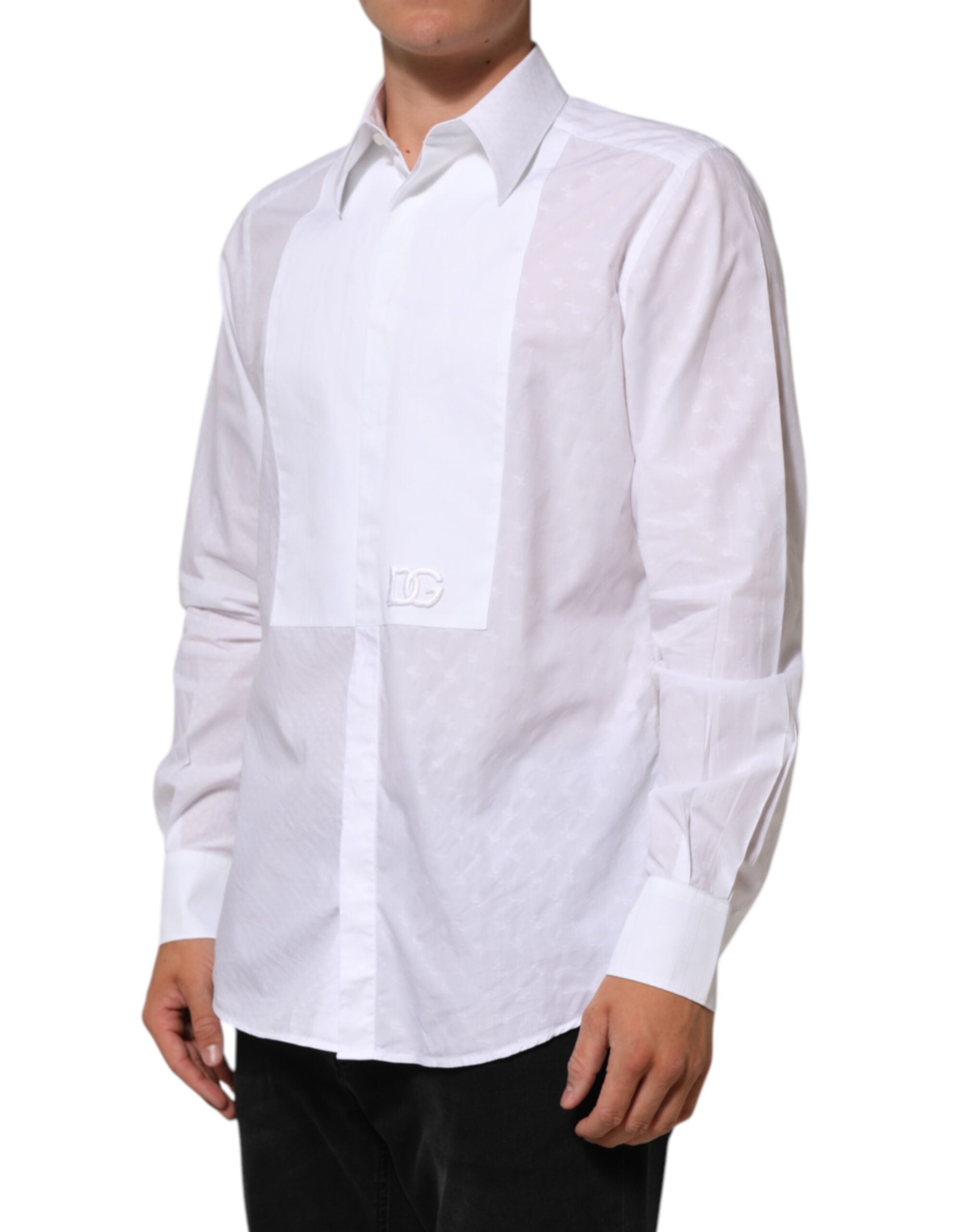 White Cotton MARTINI Bib Formal Dress Shirt
