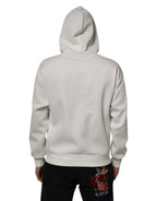 White Logo Hooded Men Sweatshirt  Sweater