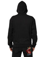 Black Logo FullZip Hooded Sweatshirt Sweater