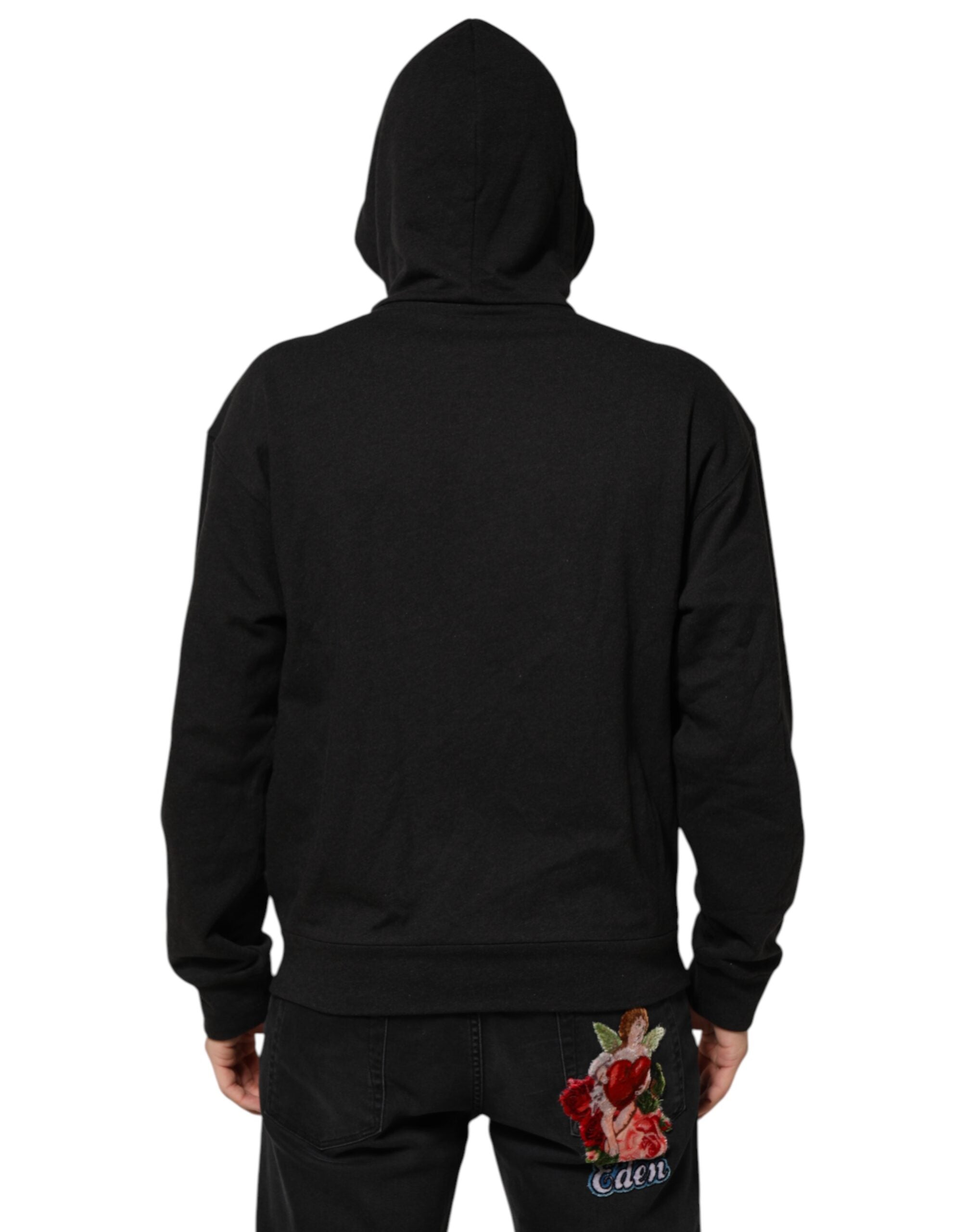 Black Logo FullZip Hooded Sweatshirt Sweater