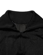 Black Viscose Turtle Neck Pullover Sweater