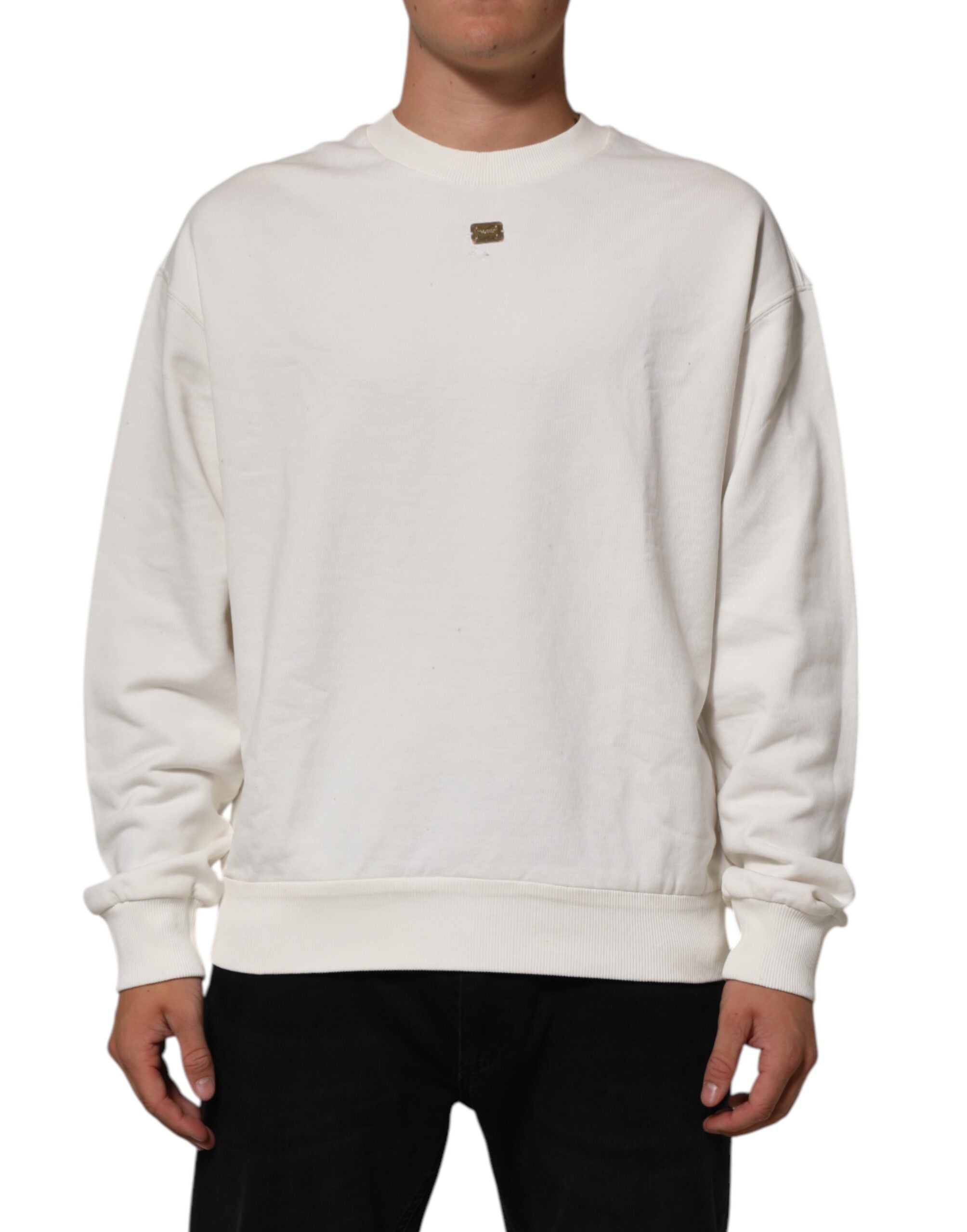 White DG Logo Crew Neck Sweatshirt Sweater