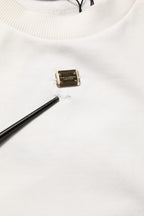 White DG Logo Crew Neck Sweatshirt Sweater