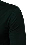 Dark Green Button Down Men Cardigan Sweater