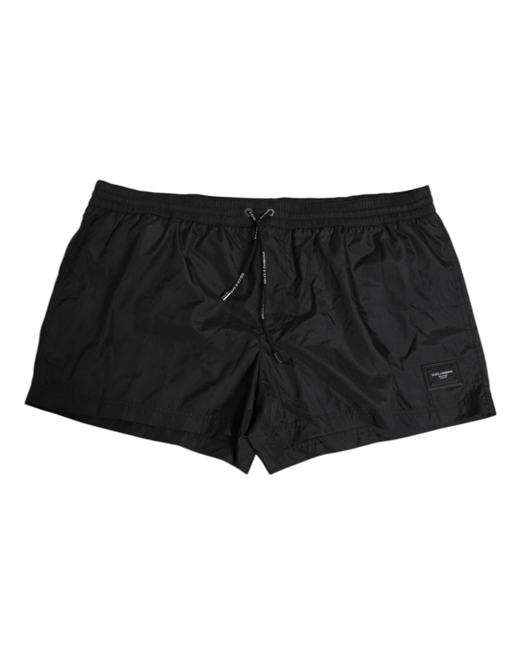 Black Logo Polyester Beachwear Shorts Swimwear