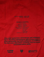 Red Logo Eye Print Cotton Short Sleeve T-shirt