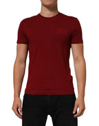 Maroon Logo Crew Neck Short Sleeve T-shirt