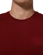 Maroon Logo Crew Neck Short Sleeve T-shirt