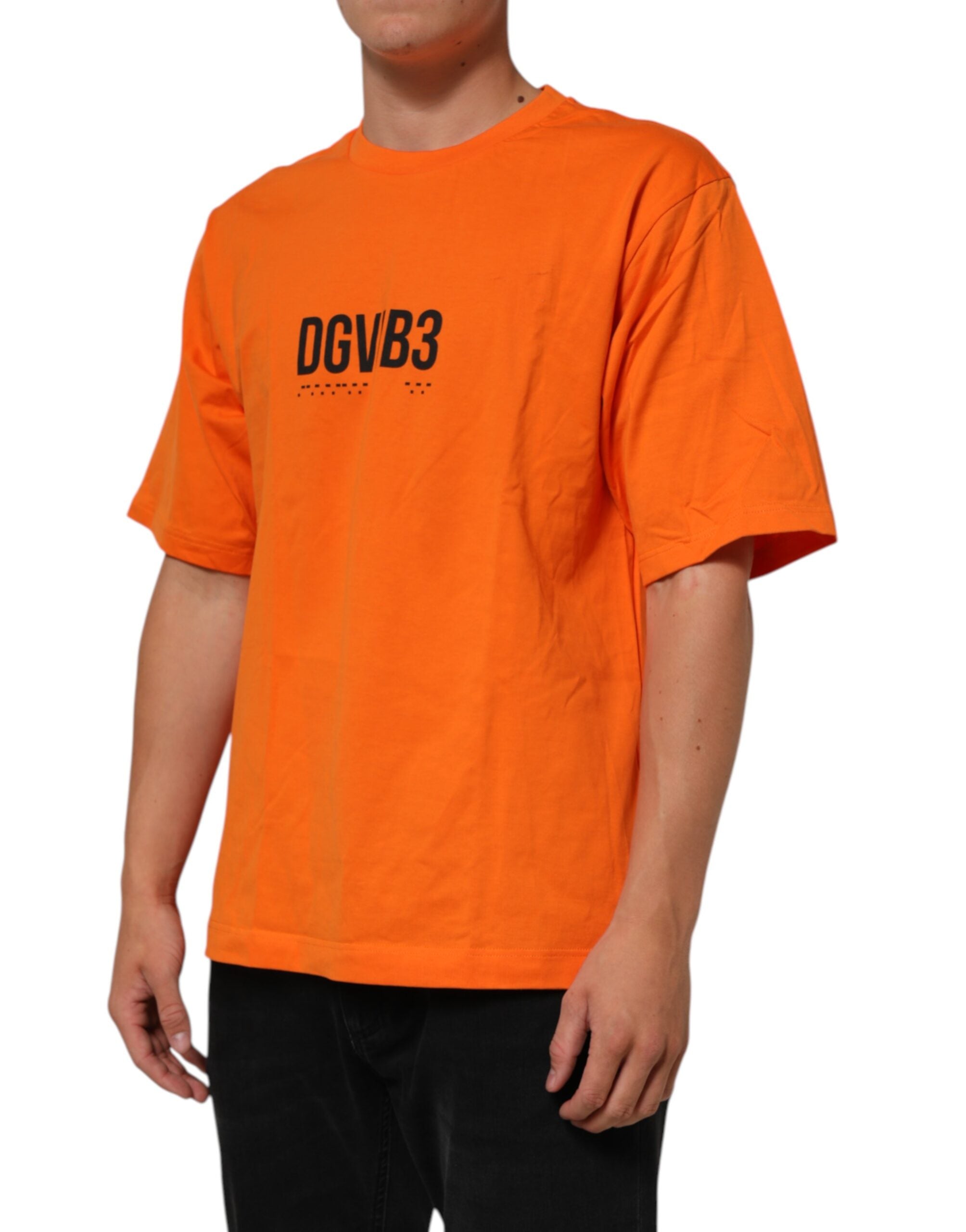 Orange DGVIB3 Crew Neck Short Sleeves T-shirt