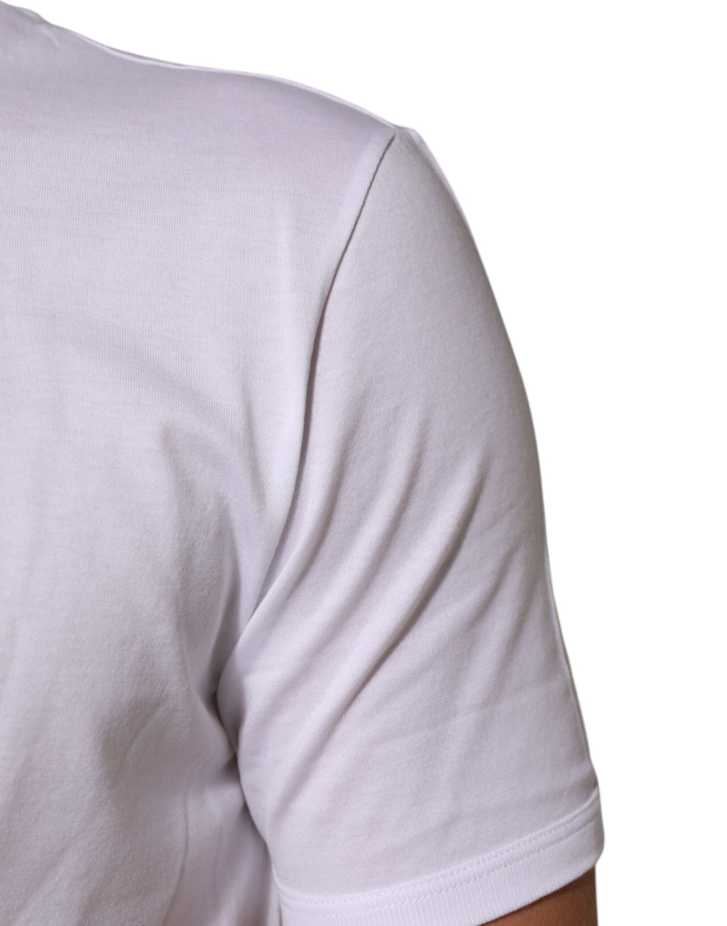 White Goodluck 2021 Cotton Crew Neck  T-shirt