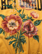 Yellow Secret Graden Floral Cotton CrewNeck T-shirt